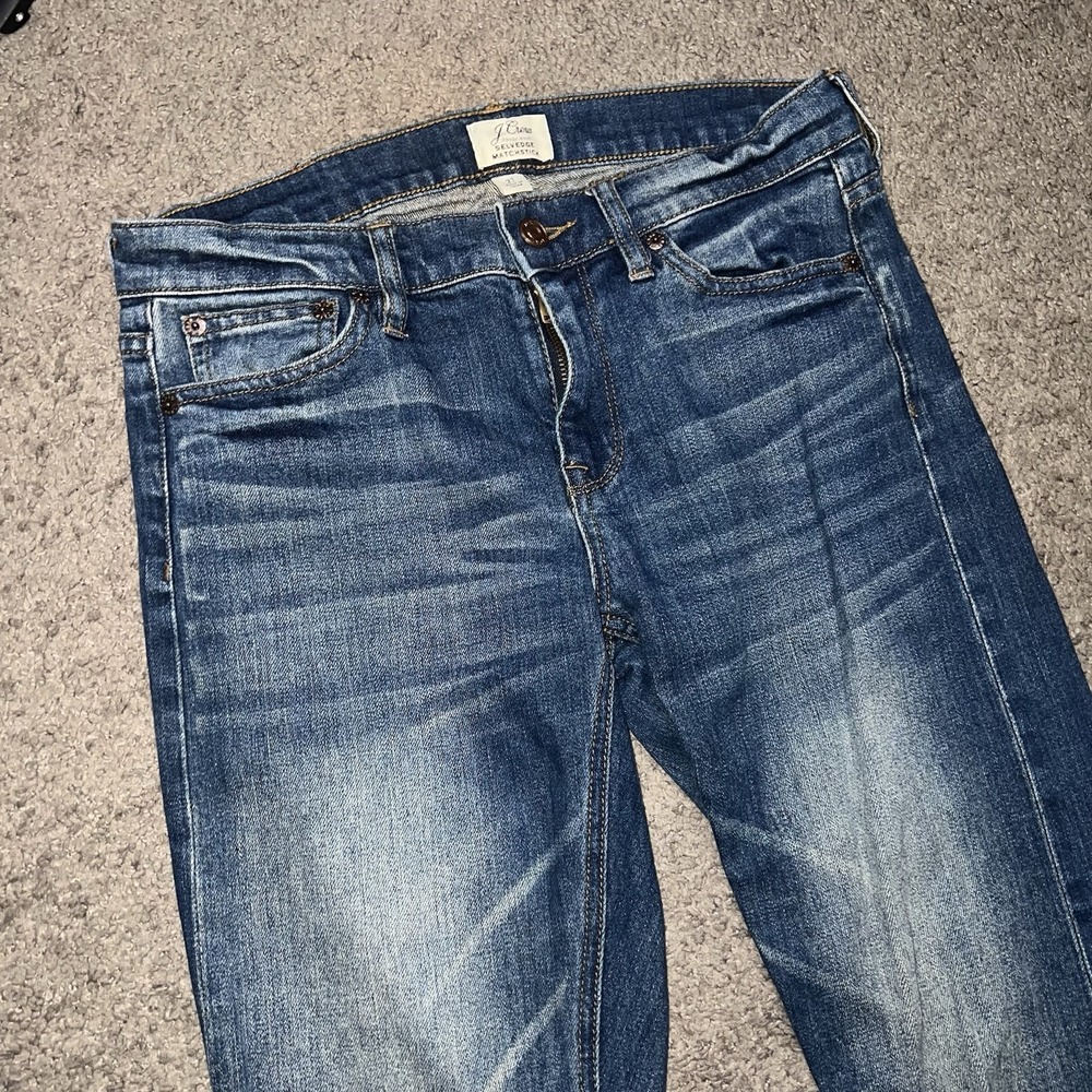 J.Crew Classic Vintage Japanese Selvedge Straight Leg Matchstick Jeans 27 Petite